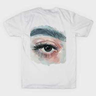 Color drowing of the eyes. T-Shirt